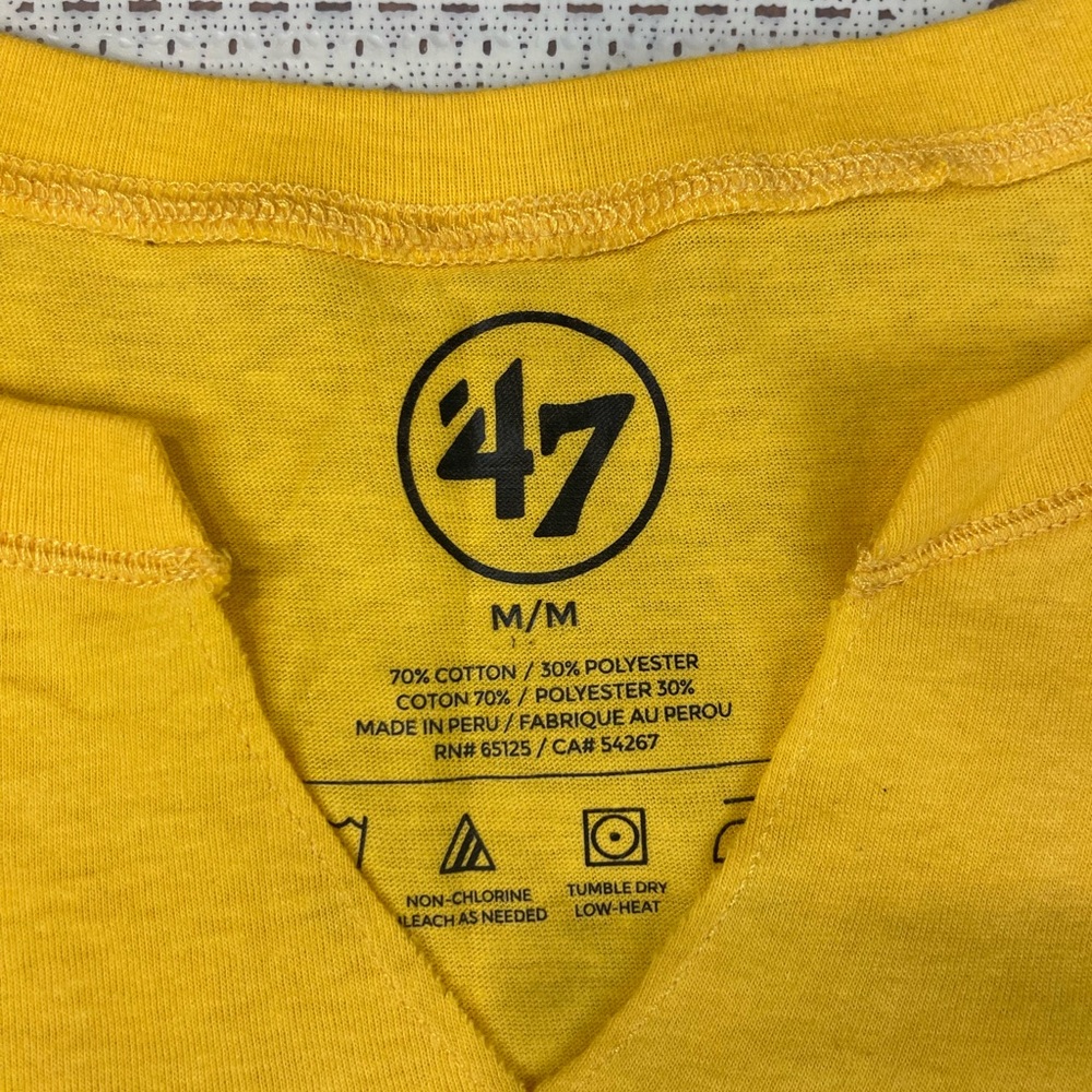 47 Yellow and Black Pittsburgh Steelers Short Sleeve Tee Size Medium - Picture 5 of 12